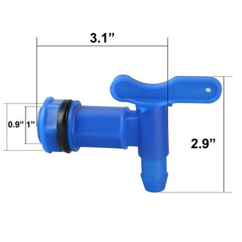 1 τεμ. IBC Barrel Water Butt Tap Plastic Adapter Beer Tank Water Faucet Home Rain Brew Tool for Garden Supplies