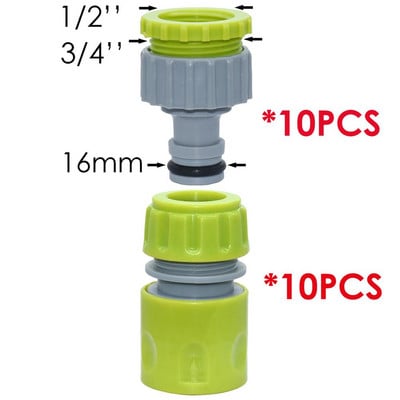 20 DB (10 SET) 1/2"-es adapterdugó gyorscsatlakozó tömlőcső csatlakozója javítási csatlakozás öntözés 1/2"-os 3/4" mellbimbós kerti szerszámokkal