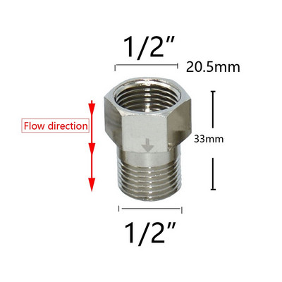 1/2" 3/4 hüvelykes menetes visszacsapó szelep csatlakozó sárgaréz réz fürdőszobai vízmelegítő WC csatlakozó csatlakozó egyirányú csukló adapter