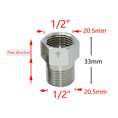 1/2" 3/4 hüvelykes menetes visszacsapó szelep csatlakozó sárgaréz réz fürdőszobai vízmelegítő WC csatlakozó csatlakozó egyirányú csukló adapter