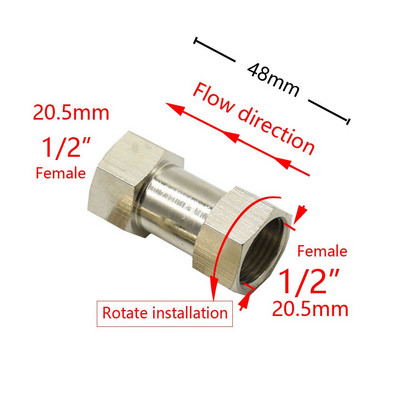 1/2" 3/4 hüvelykes menetes visszacsapó szelep csatlakozó sárgaréz réz fürdőszobai vízmelegítő WC csatlakozó csatlakozó egyirányú csukló adapter