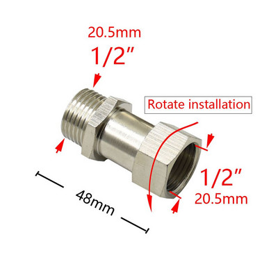 1/2" 3/4 hüvelykes menetes visszacsapó szelep csatlakozó sárgaréz réz fürdőszobai vízmelegítő WC csatlakozó csatlakozó egyirányú csukló adapter