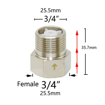 1/2" 3/4 hüvelykes menetes visszacsapó szelep csatlakozó sárgaréz réz fürdőszobai vízmelegítő WC csatlakozó csatlakozó egyirányú csukló adapter