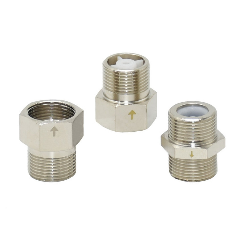 1/2" 3/4 hüvelykes menetes visszacsapó szelep csatlakozó sárgaréz réz fürdőszobai vízmelegítő WC csatlakozó csatlakozó egyirányú csukló adapter