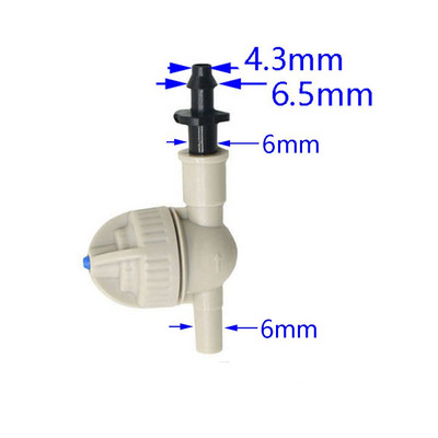 10 buc Supapă de aburire anti-picurare pentru seră, duză suspendată de 6 mm până la 6 mm, mini supapă pentru duză de ceață robinet de grădină