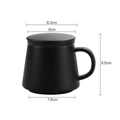 Ceașă cu infuzor de ceai, ceramică, simplă, cu capac, filtru, mâner din lemn, ceașcă cu lapte, cafea, suc, pahar, căni cu apă, băuturi