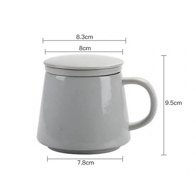 Ceașă cu infuzor de ceai, ceramică, simplă, cu capac, filtru, mâner din lemn, ceașcă cu lapte, cafea, suc, pahar, căni cu apă, băuturi