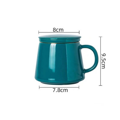 Ceașă cu infuzor de ceai, ceramică, simplă, cu capac, filtru, mâner din lemn, ceașcă cu lapte, cafea, suc, pahar, căni cu apă, băuturi