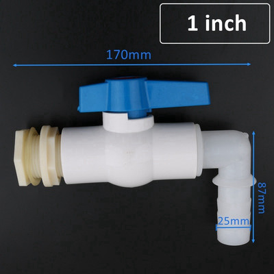 20/25 mm-es 90 fokos könyökös vízelvezető csatlakozó szeleppel Akváriumi akvárium leeresztő adapterek öntözővíz csövek csatlakozásai