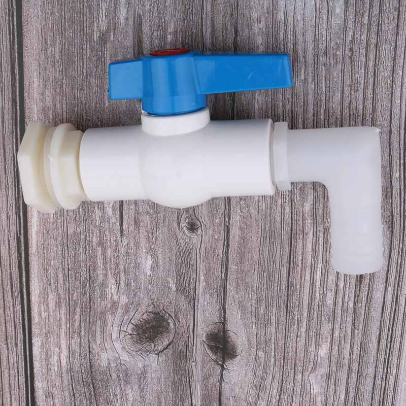 20/25 mm-es 90 fokos könyökös vízelvezető csatlakozó szeleppel Akváriumi akvárium leeresztő adapterek öntözővíz csövek csatlakozásai