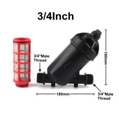 1vnt 3/4"1" diskinis filtras Vyriškas sriegis ekrano filtras sodo laistymo metalinis tinklinis filtras 120 tinklelio lašelinio laistymo fontano įrankiai