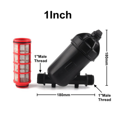 1vnt 3/4"1" diskinis filtras Vyriškas sriegis ekrano filtras sodo laistymo metalinis tinklinis filtras 120 tinklelio lašelinio laistymo fontano įrankiai