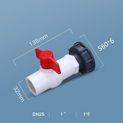 60 mm-es durva menetes IBC tartály adapter 1/2'' 3/4'' 1'' 1,2'' 1,5'' tömlőhöz IBC tartály szerelvények kapcsoló csatlakozóval