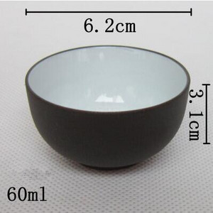10db/tétel Zisha teáscsésze 60ml lila agyag kerámia teáscsészék mini tea kung fu fehér fekete piros csészék teáskészlet kiegészítő