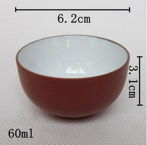 10db/tétel Zisha teáscsésze 60ml lila agyag kerámia teáscsészék mini tea kung fu fehér fekete piros csészék teáskészlet kiegészítő