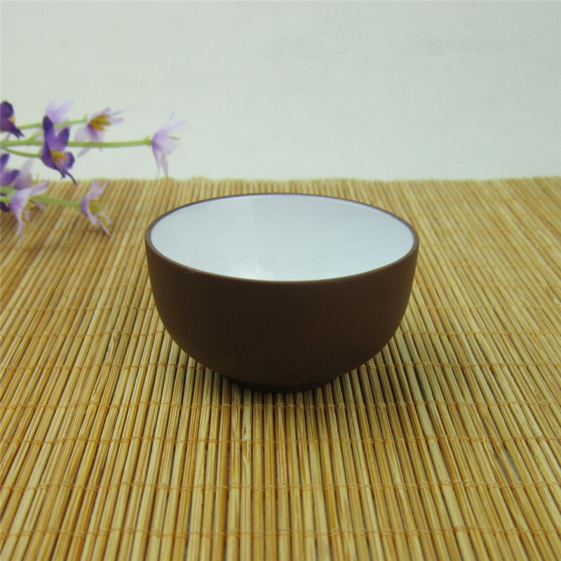 10db/tétel Zisha teáscsésze 60ml lila agyag kerámia teáscsészék mini tea kung fu fehér fekete piros csészék teáskészlet kiegészítő