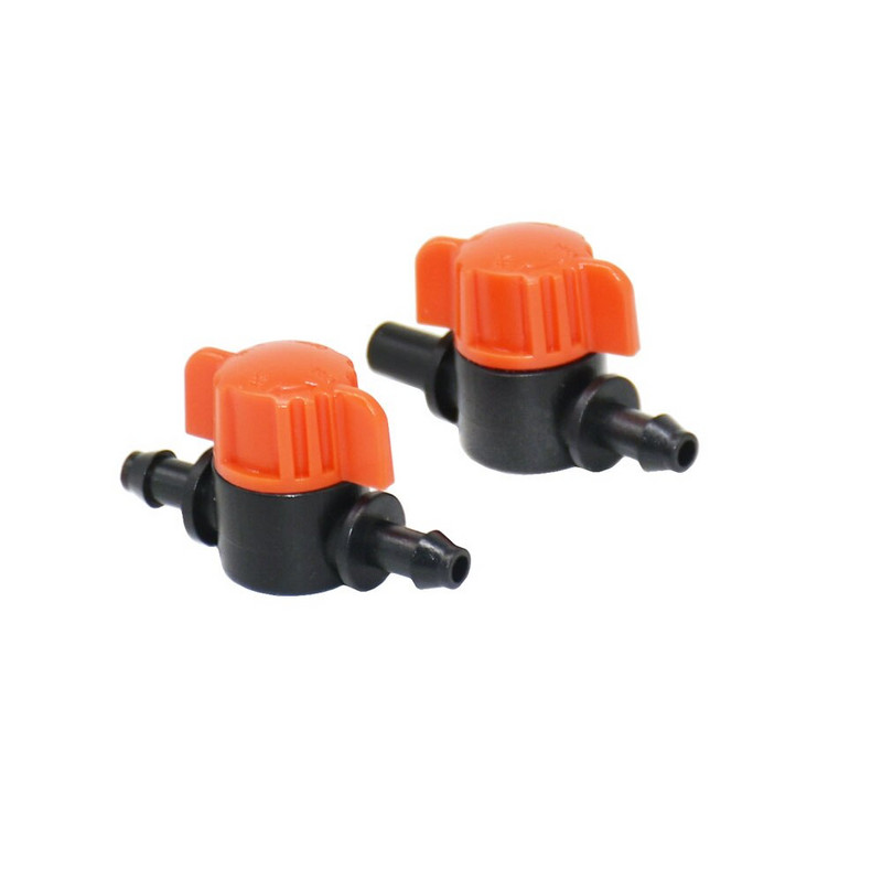10 DB miniatűr műanyag elzáró csatlakozószelep csatlakozók 4/7 mm-es tömlőhöz kerti víz öntözőcső-adapter horogdaru