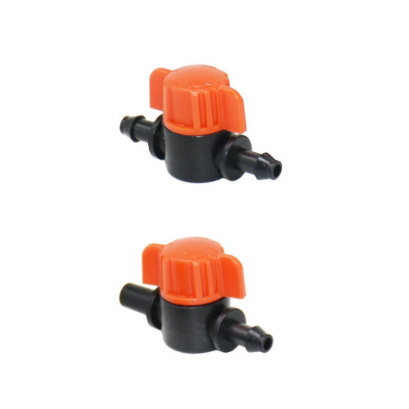 10 DB miniatűr műanyag elzáró csatlakozószelep csatlakozók 4/7 mm-es tömlőhöz kerti víz öntözőcső-adapter horogdaru