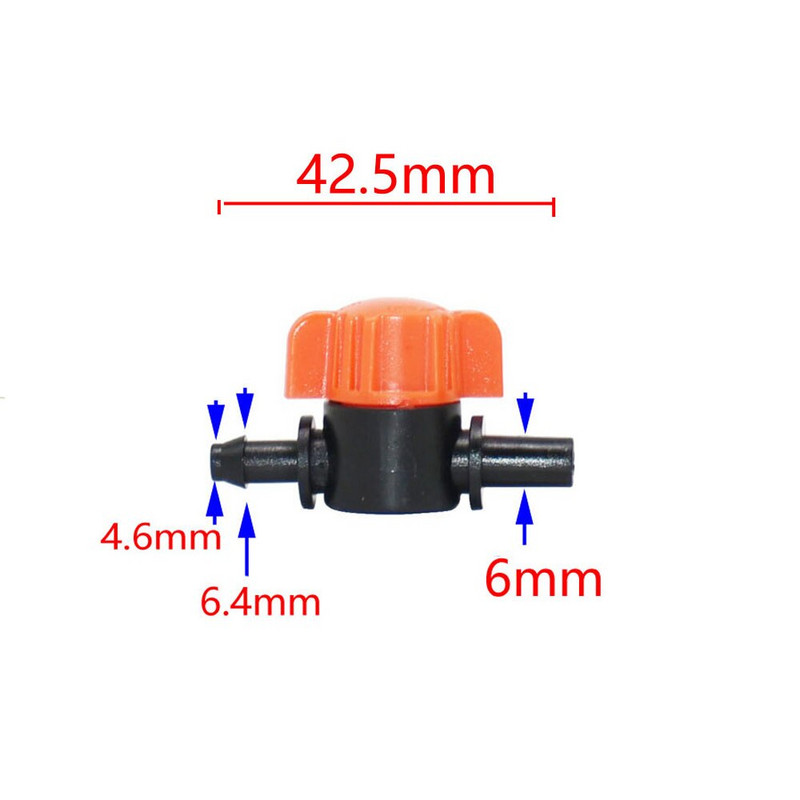 10 DB miniatűr műanyag elzáró csatlakozószelep csatlakozók 4/7 mm-es tömlőhöz kerti víz öntözőcső-adapter horogdaru