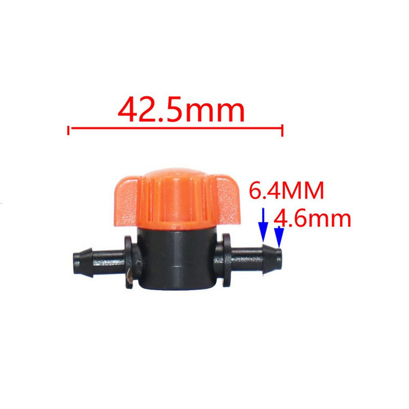 10 DB miniatűr műanyag elzáró csatlakozószelep csatlakozók 4/7 mm-es tömlőhöz kerti víz öntözőcső-adapter horogdaru