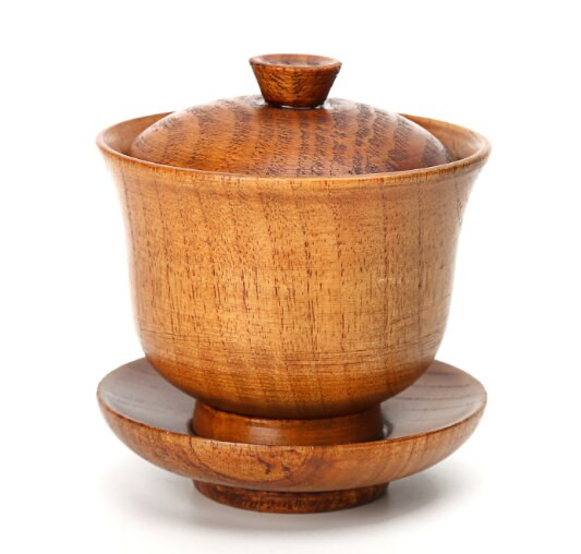 Set de tacâmuri creative castron din lemn masiv ceașcă din lemn de uz casnic trei seturi de boluri Accesorii pentru ceai Kungfu