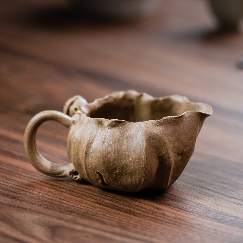 Rankų darbo molinis lotoso puodelis sraigių arbatos jūros lotoso puodeliai Kung Fu arbatos rinkinys Mielas arbatos puodelis Arbatos indas arbatos ceremonijos indas 180 ml