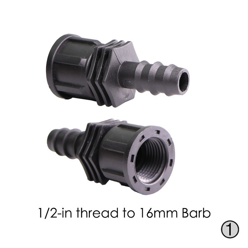 5 DB 1/2'' 3/4'' anyamenet 16 mm-es 20 mm-es kerti vízcsatlakozó csővezetékhez Csepegtető öntözés csatlakozó adapter