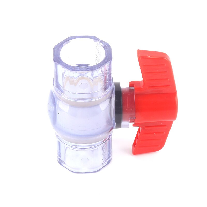 1 db PVC átlátszó golyósszelep belső átmérője 20/25/32mm kék műanyag tömlőszelep akváriumi csőszerelvényekhez