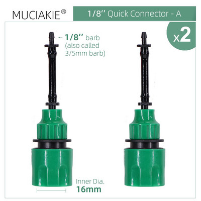 2 DB kerti tömlőcsap gyorscsatlakozó 1/8'' 1/4'' 1/2'' 3/4'' kerti csatlakozó adapter otthoni öntözés öntözés szerelvény csőcsatlakozója