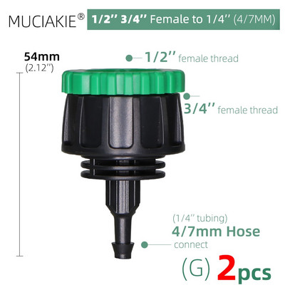 2 DB kerti tömlőcsap gyorscsatlakozó 1/8'' 1/4'' 1/2'' 3/4'' kerti csatlakozó adapter otthoni öntözés öntözés szerelvény csőcsatlakozója