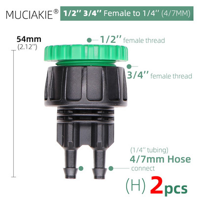 2 DB kerti tömlőcsap gyorscsatlakozó 1/8'' 1/4'' 1/2'' 3/4'' kerti csatlakozó adapter otthoni öntözés öntözés szerelvény csőcsatlakozója