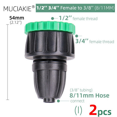 2 DB kerti tömlőcsap gyorscsatlakozó 1/8'' 1/4'' 1/2'' 3/4'' kerti csatlakozó adapter otthoni öntözés öntözés szerelvény csőcsatlakozója