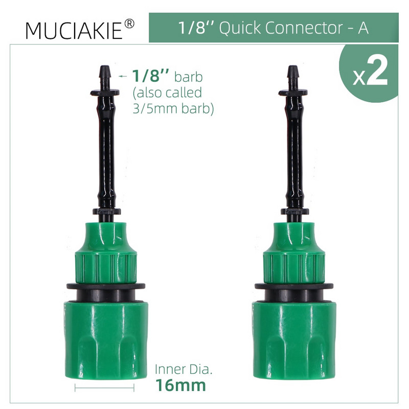 2 DB kerti tömlőcsap gyorscsatlakozó 1/8'' 1/4'' 1/2'' 3/4'' kerti csatlakozó adapter otthoni öntözés öntözés szerelvény csőcsatlakozója
