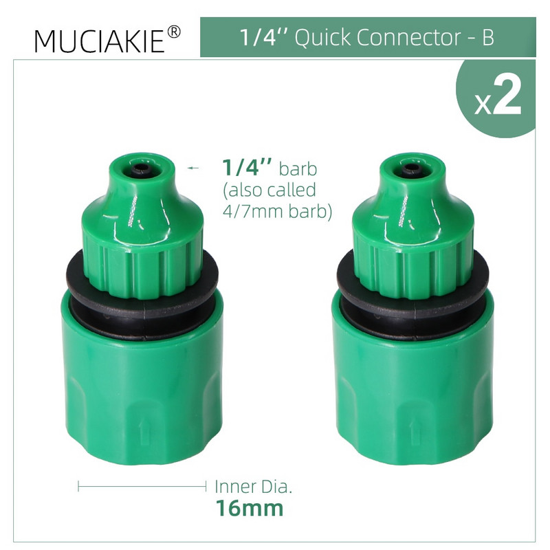 2 DB kerti tömlőcsap gyorscsatlakozó 1/8'' 1/4'' 1/2'' 3/4'' kerti csatlakozó adapter otthoni öntözés öntözés szerelvény csőcsatlakozója