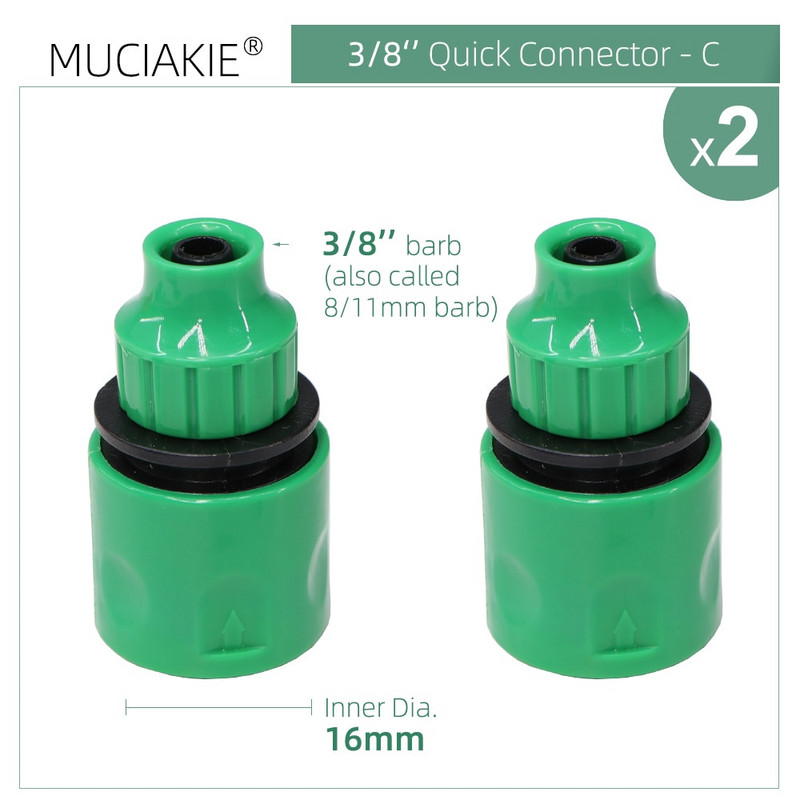2 DB kerti tömlőcsap gyorscsatlakozó 1/8'' 1/4'' 1/2'' 3/4'' kerti csatlakozó adapter otthoni öntözés öntözés szerelvény csőcsatlakozója