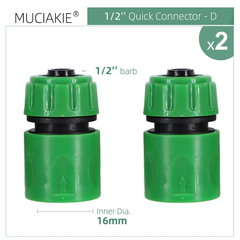 2 DB kerti tömlőcsap gyorscsatlakozó 1/8'' 1/4'' 1/2'' 3/4'' kerti csatlakozó adapter otthoni öntözés öntözés szerelvény csőcsatlakozója