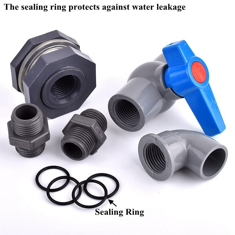 1 rinkinys 1/2" 3/4" 1" PVC akvariumo žuvų rezervuaro jungties įleidimo vandens išleidimo vamzdžio jungties vožtuvas drėkinimo vandens bako pertvaros jungiamosios detalės
