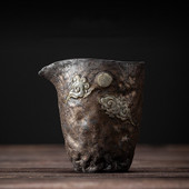 Geležies glazūruotas rankų darbo keramikos mugės puodelis Debesų arbata Jūros lotoso lapų puodeliai Kung Fu arbatos rinkinys Paauksuotas arbatos puodelis Arbatos indas arbatos ceremonijos indas