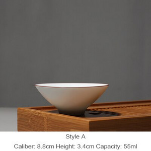 PINNY matt fehér porcelán teáscsésze kerámia pigmentált teáscsészék Kiváló minőségű kung fu teáskészlet Retro teaszertartási kiegészítők