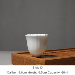 PINNY matt fehér porcelán teáscsésze kerámia pigmentált teáscsészék Kiváló minőségű kung fu teáskészlet Retro teaszertartási kiegészítők