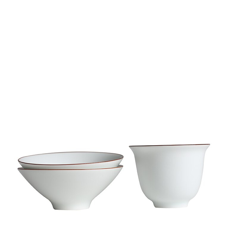 PINNY matt fehér porcelán teáscsésze kerámia pigmentált teáscsészék Kiváló minőségű kung fu teáskészlet Retro teaszertartási kiegészítők