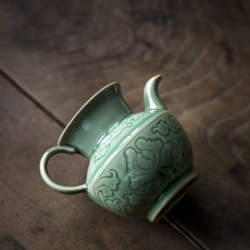 Vintage Celadon Fair Cup Κεραμικά λουλούδια Kung Fu Tea Sea Green Cha Hai Φλιτζάνι τσαγιού Σκεύη τσαγιού Τελετής τσαγιού