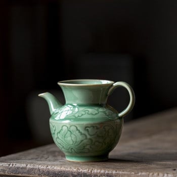 Vintage Celadon Fair Cup Κεραμικά λουλούδια Kung Fu Tea Sea Green Cha Hai Φλιτζάνι τσαγιού Σκεύη τσαγιού Τελετής τσαγιού