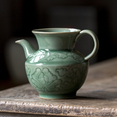 Vintage Celadon Fair Cup Κεραμικά λουλούδια Kung Fu Tea Sea Green Cha Hai Φλιτζάνι τσαγιού Σκεύη τσαγιού Τελετής τσαγιού