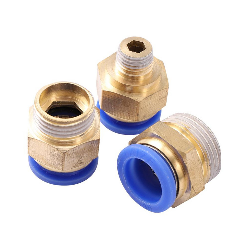 5 бр. Интерфейс за маркуч 6/8/10/12 мм до 1/8" 1/4" Съединител за въздушна тръба с външна резба Бърз конектор Водопроводни тръби Инструменти за градинско напояване