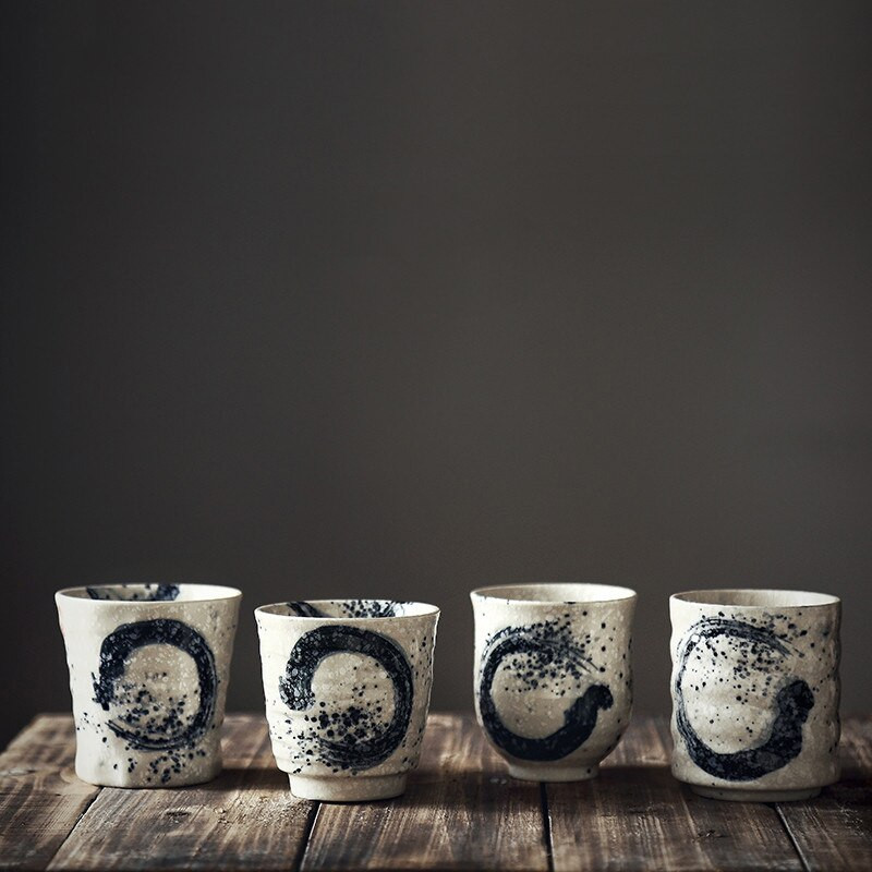 ANTOWALL ceașcă de ceai în stil japonez, din ceramică, pictată manual, ceașcă de apă coreeană Kungfu
