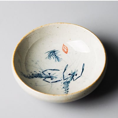 Vintage kézzel festett garnélarák kínai kerámia csészék teáscsésze készlet teásedény Aranyhal tányér teaszertartáshoz teáscsésze edények kávésbögrék