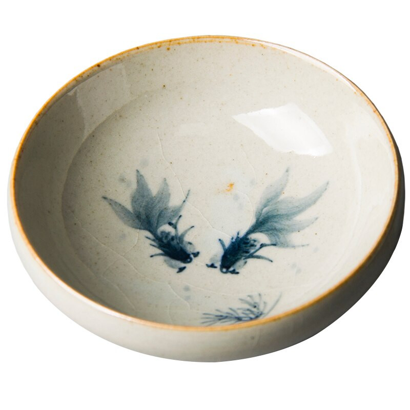 Vintage kézzel festett garnélarák kínai kerámia csészék teáscsésze készlet teásedény Aranyhal tányér teaszertartáshoz teáscsésze edények kávésbögrék