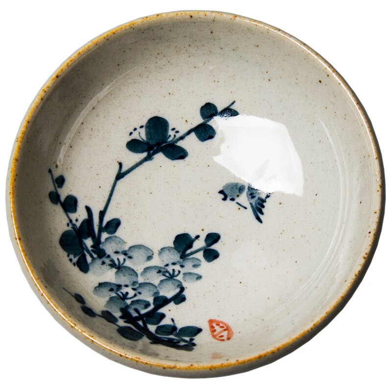 4 Stil/Lot Ceașă de ceai din bambus chinezesc pictat manual Căni cu crizanteme Căni de ceramică Set de ceai de ceai Farfurie cu prune pentru ceremonia ceaiului