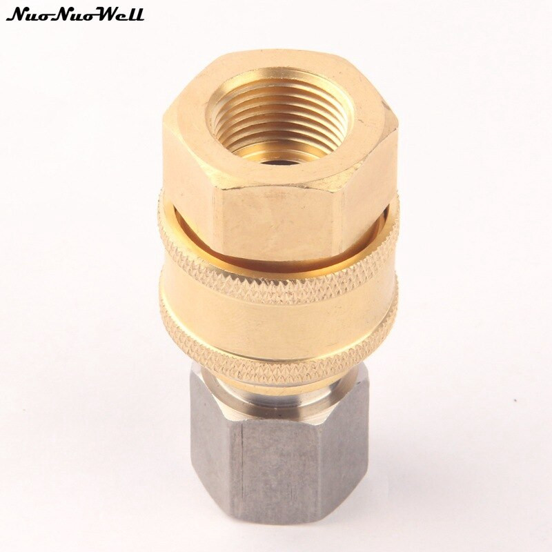 1 rinkinys G 3/8 colių moteriškas siūlas aukšto slėgio skalbimo mašina Greita jungtis Patvari medžiaga Sodo drėkinimo vandens pistoleto jungiamosios detalės